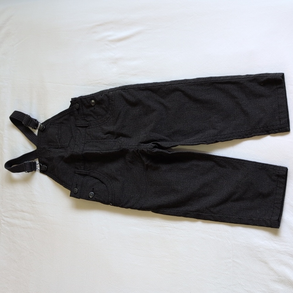 mexx dressy charcoal gray cotton lined overalls unisex 24-30 months toddler - Picture 3 of 12